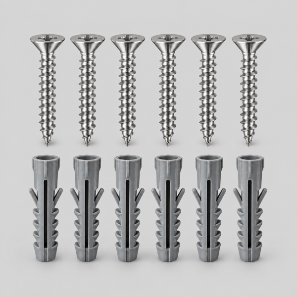 Screw and Wall Plug Set - 12 Pieces