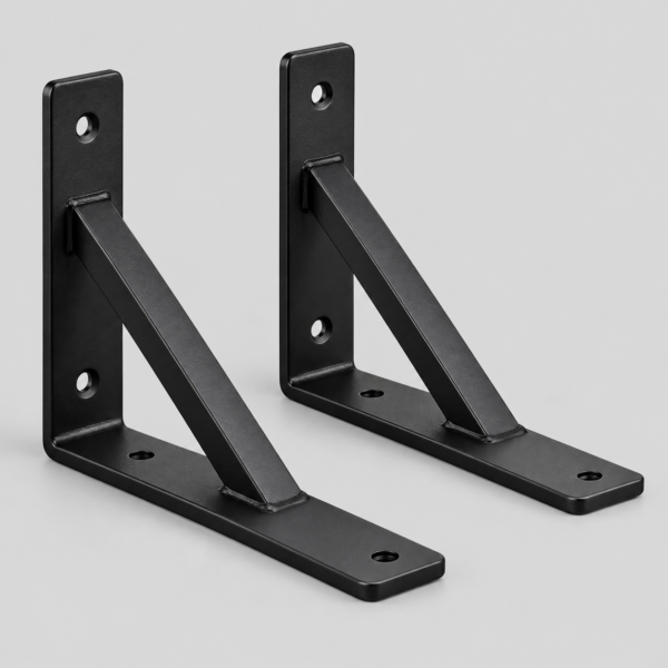 Black Shelf Brackets - 2 Pack